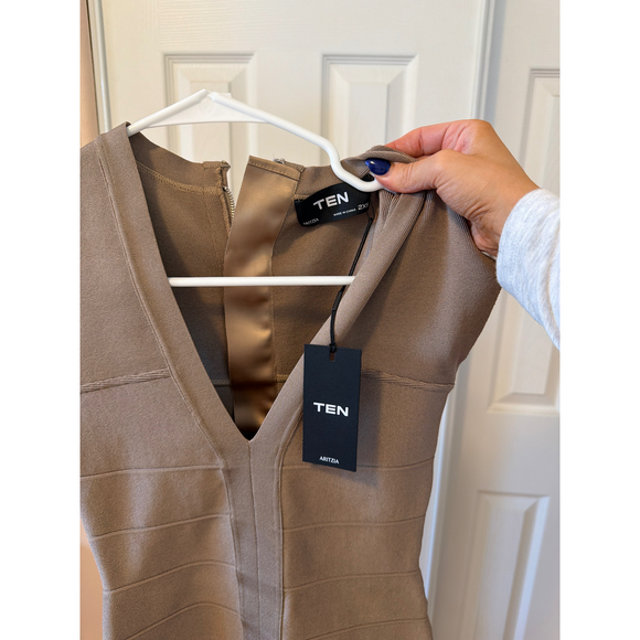 Aritzia Bandage Dress in Brown - Picture 2 of 3